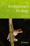 EVOLUTIONARY ECOLOGY雜志封面
